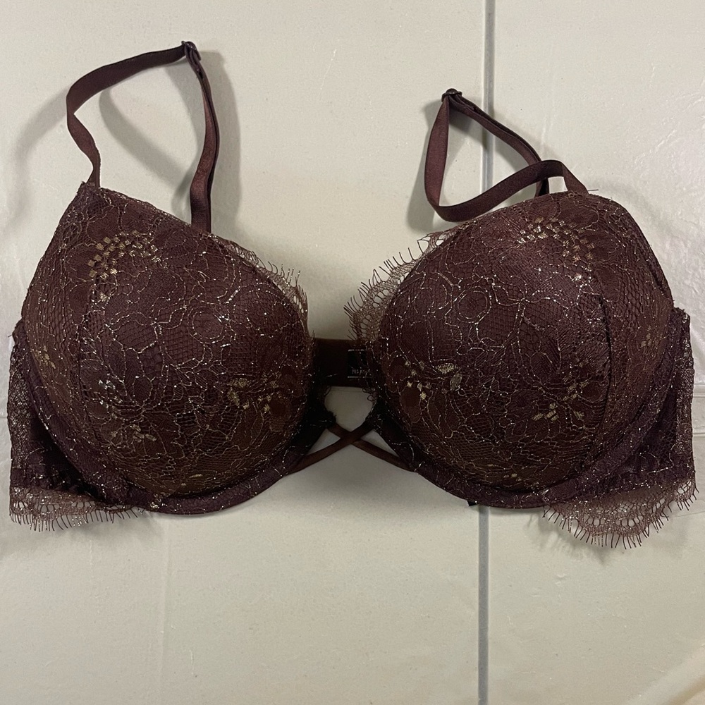 Victoria's Secret Deep Brown Lace Bra - Picture 3 of 15